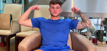Young Straight Gym Stud Shows off his Ripped Body & Wanks his Big Uncut Cock & Cums!