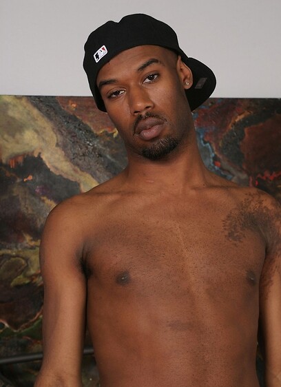 Handsome gay Cuban hottie Santos goes topless and plays with his BBC