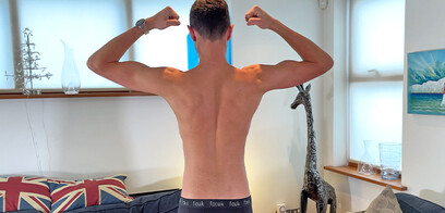 Young Straight & Tall Teen Shows off his Lean Body & Wanks his Big Uncut Cock & Cums Everywhere!